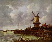 Jacob van Ruisdael Tower Mill at Wijk bij Duurstede, Netherlands, France oil painting artist